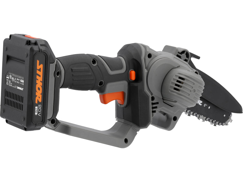 Mini Drujba STHOR 20V 5” cu Acumulator 2Ah, Compacta si Eficienta pentru Gradina
