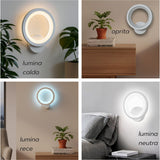 Aplica LED Cybele ajustabila, 18W, 1400 lm, 190x190x40 mm
