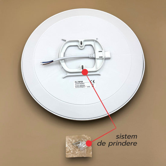 Plafoniera LED ECO IP40 Rotunda Alba 23W, 1600 lm, Ø300 mm