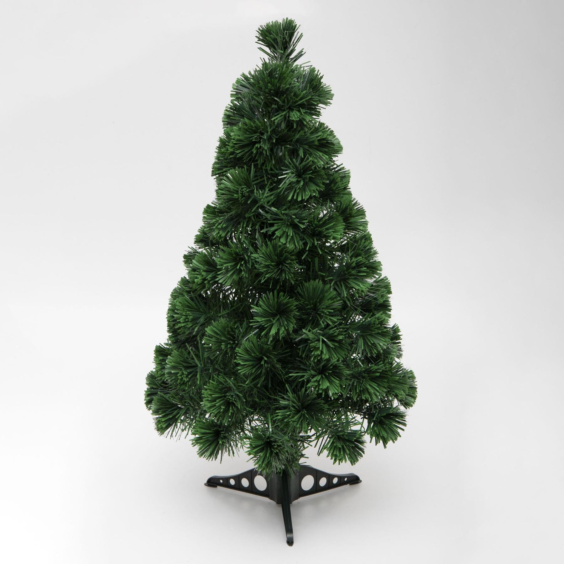 Brad Artificial cu Fibra Optica si LED, Schimbare Culoare, 80 cm, Picior Plastic – KIX80LED