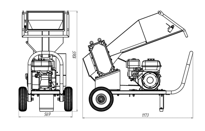 Tocator crengi ZEP ARPAL AM-60BD MAX cu motor benzina 7CP, diametru max 60 mm, 6 cutite, capacitate 2 mc/ora