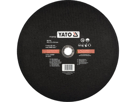 Disc corindon pentru debitat metal si otel 355x3.2x25.4 mm, compatibil YT-82180 Yato YT-61132 - imagine produs 1