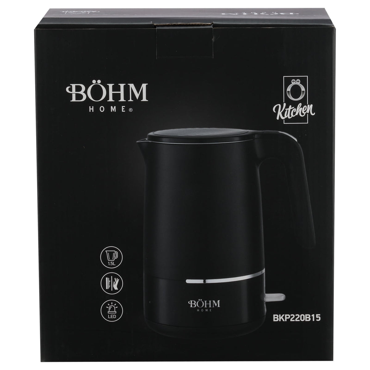 Fierbator electric BOHM HOME BKP220B15, 2200 W, 1,5 L