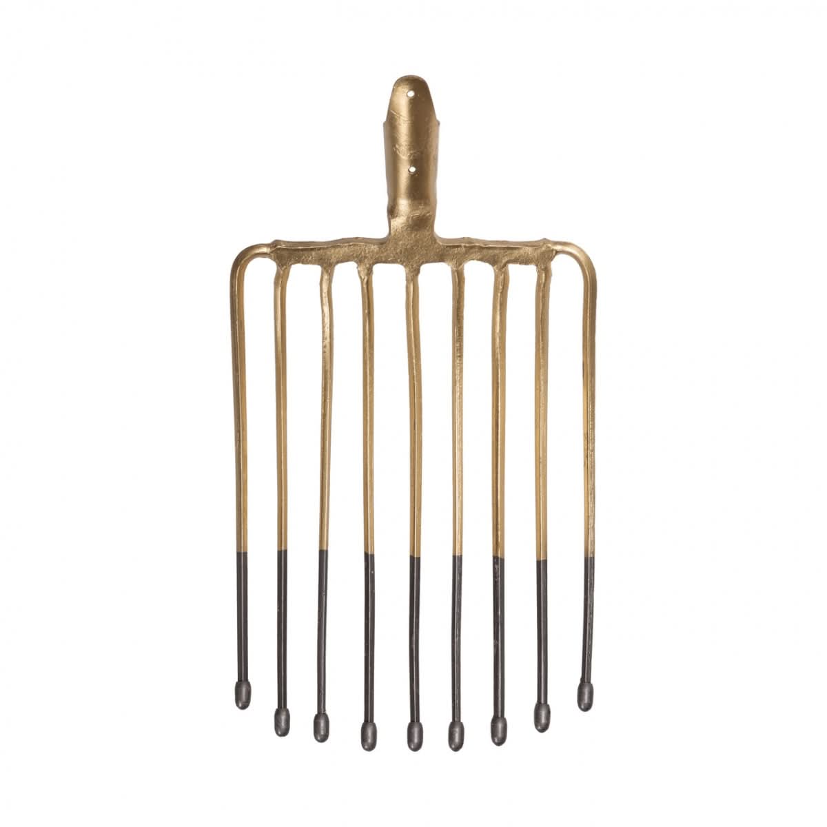 Furca cartofi 9 coarne otel vopsit 36x27 cm fara coada racord 39 mm