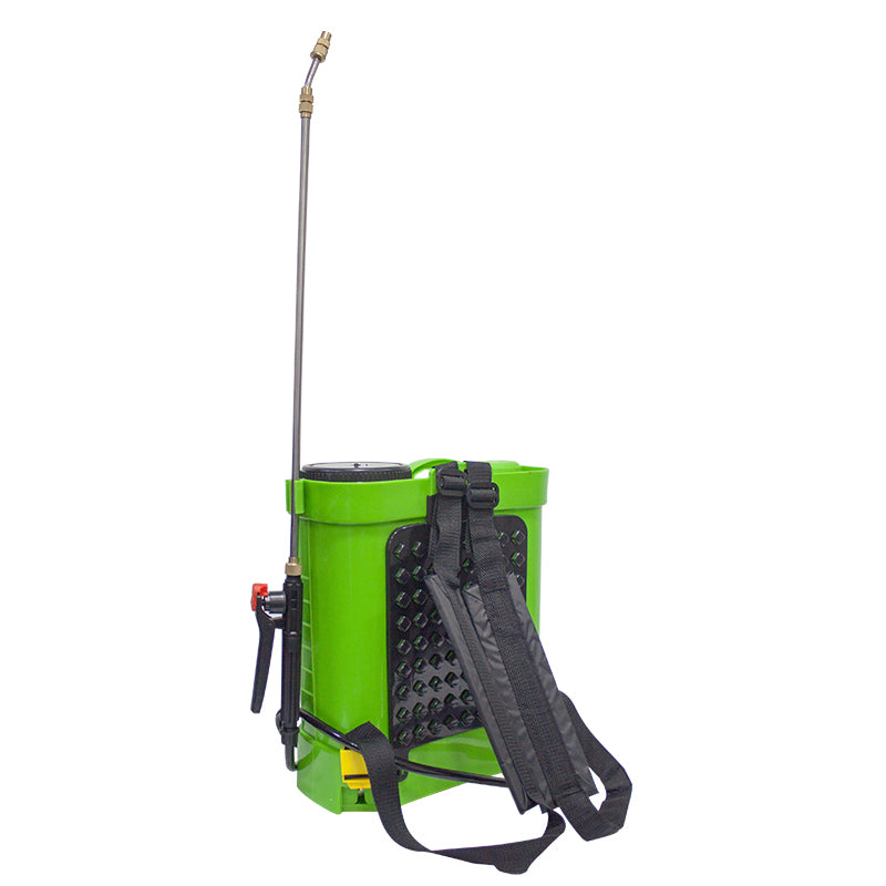 Pompa de stropit Brillo, 12L, cu baterie si manometru, lance inox si set diuze