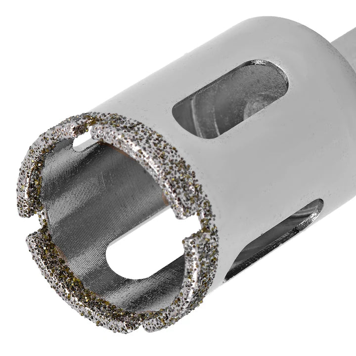 Carota diamantata 25x67 mm cu coada triunghiulara MTX pentru sticla si faianta, acoperire galvanizata