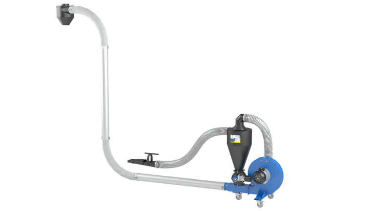 Transportor pneumatic cereale PTZ-11 TMC 11 kW, 8 t/ora, cu ciclon si furtun flexibil