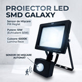 Proiector LED SMD Galaxy cu Senzor de Miscare, 10W, 6500K, IP65