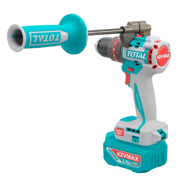 Masina de gaurit cu percutie TOTAL 42V, 99 Nm, 13 mm