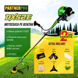 Motocoasa Benzina PartnerPro DX52E, 5.5CP, 2T, 10000 RPM, pentru iarba si tufis