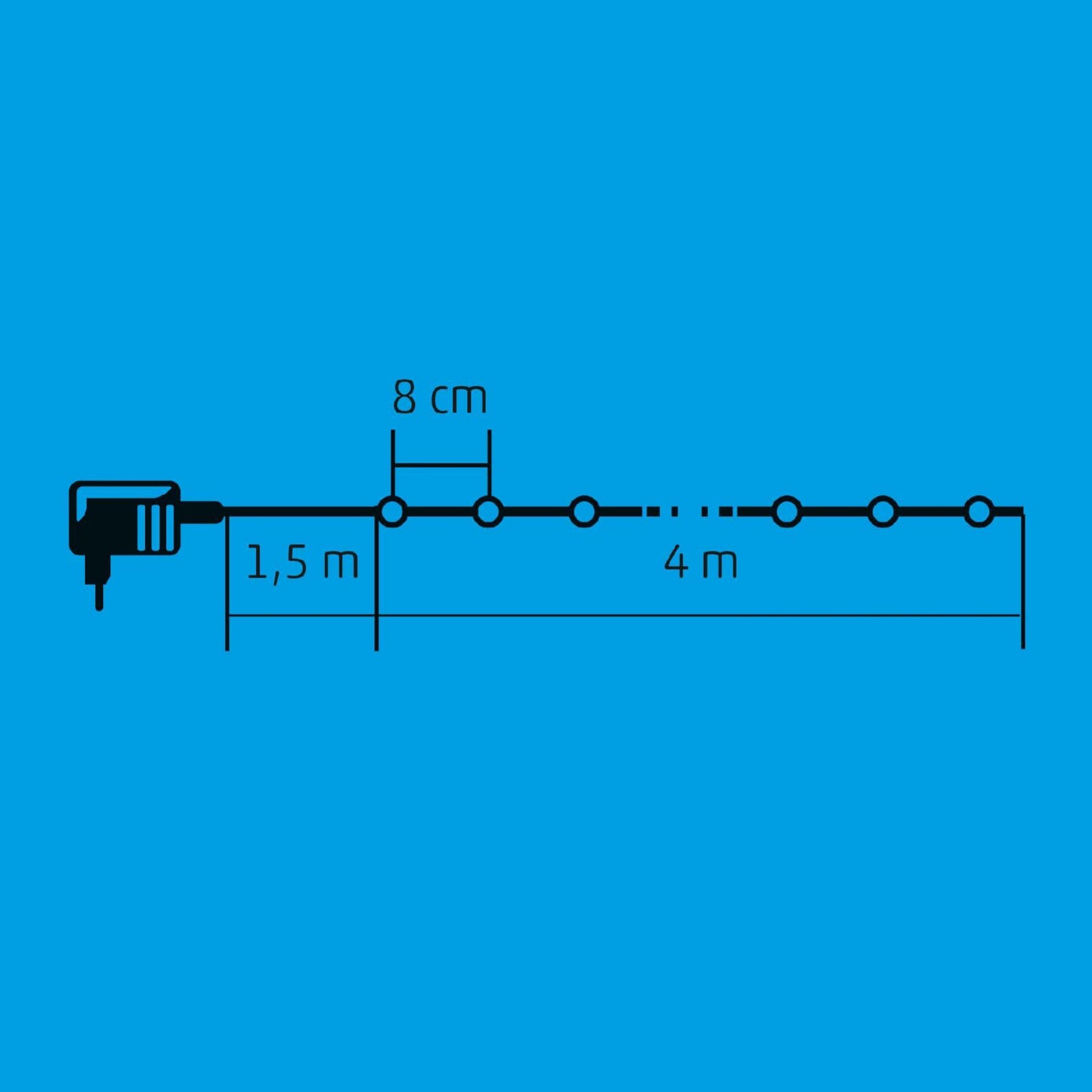 Ghirlanda LED cu Globuri 50 LED-uri Alb Cald Interior Decor Elegant KII50BWW
