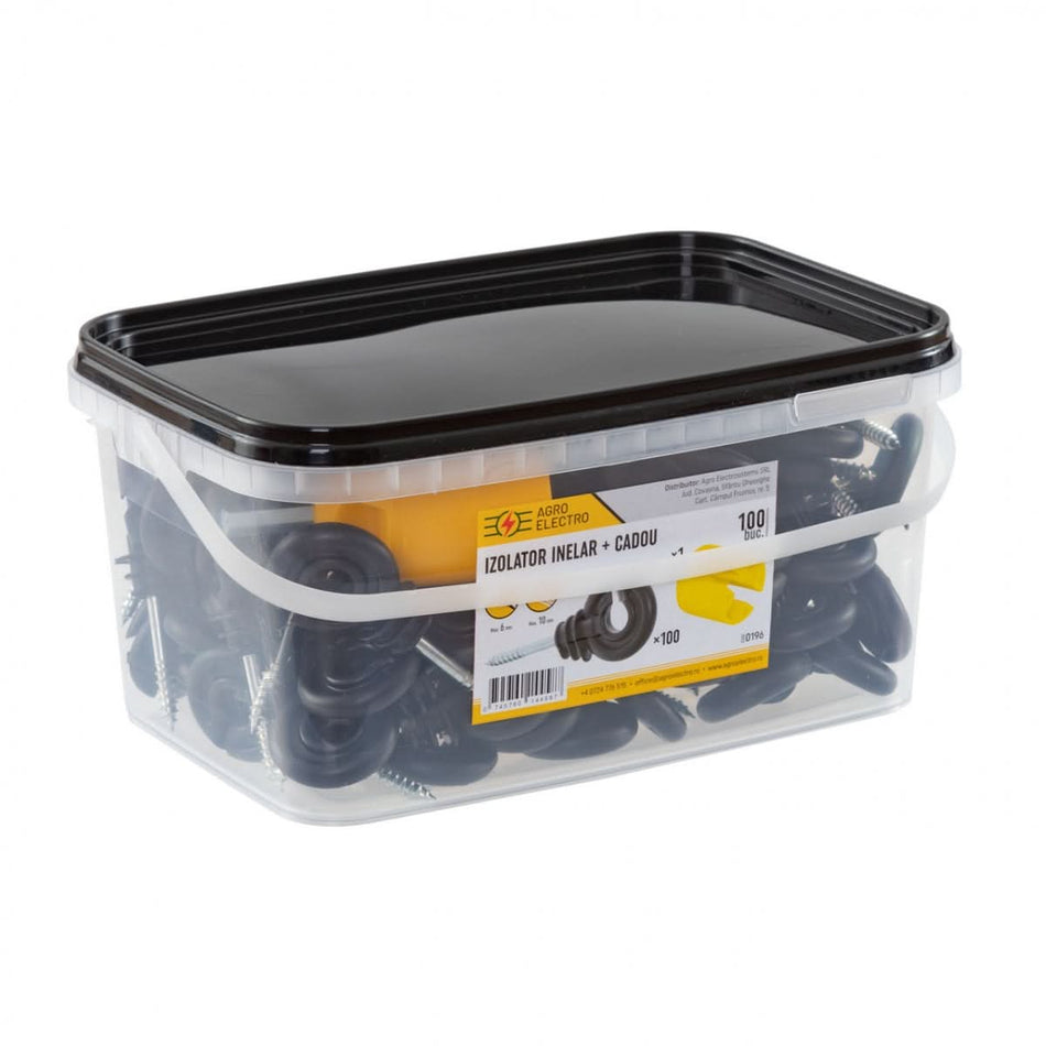 Izolator pentru Gard Electric - 100 Buc./Cutie + Cadou Dispozitiv de Înfiletare