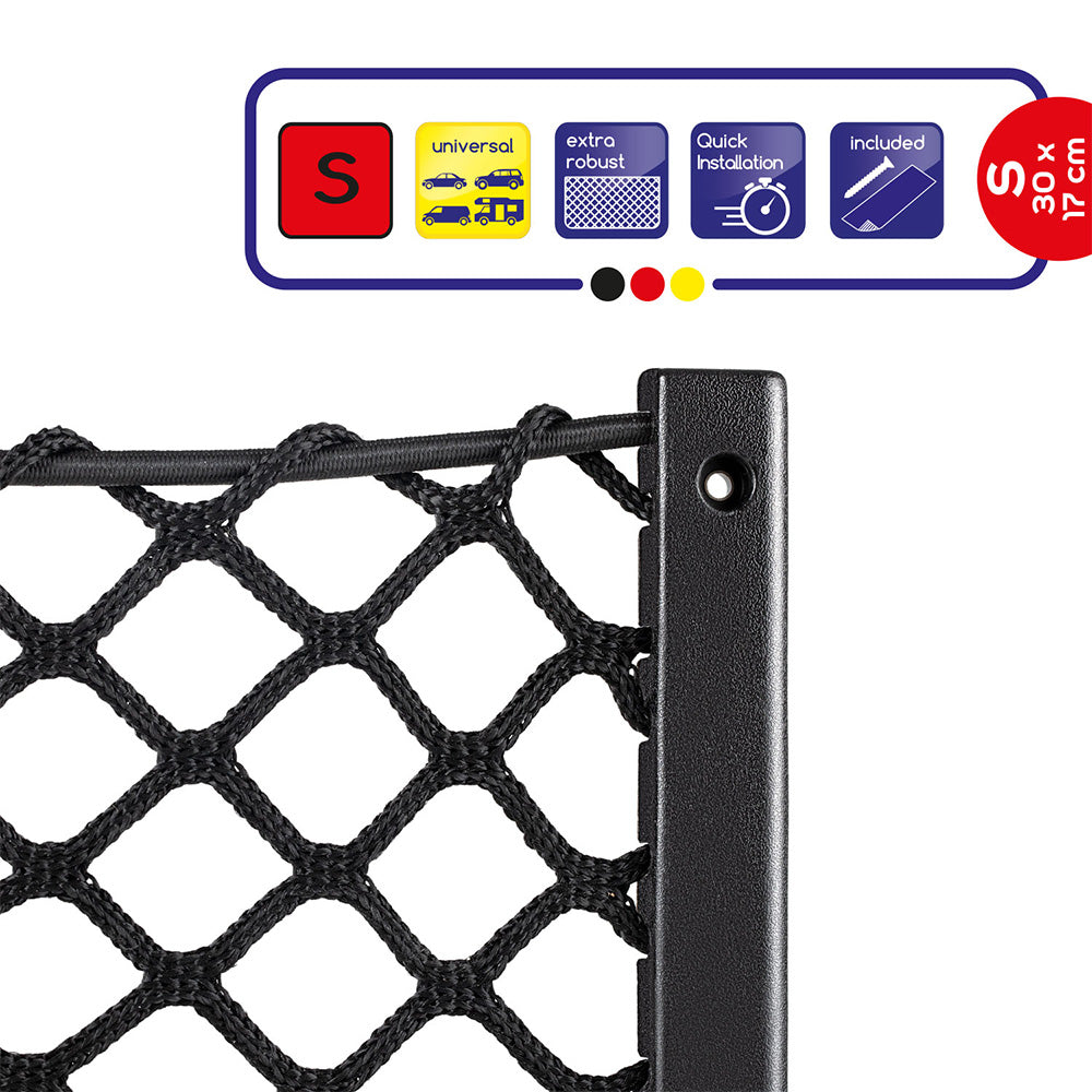 Organizator Depozitare Tip Plasă 302 x 169 mm - Cadrul Plastic Stabil, Elastic Cauciuc, Fixare Ușoară