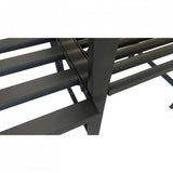 Set mobilier gradina VivaTechnix VMD-1046, masa si 2 scaune, otel, negru mat, cu orificiu umbrela