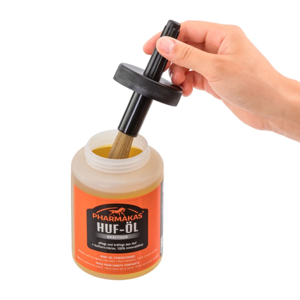 Ulei pentru intarirea copitelor, cu perie, Pharmakas, 475 ml