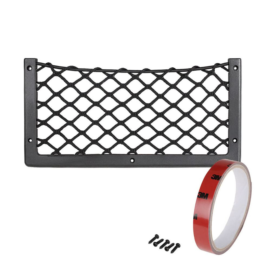 Organizator Depozitare Tip Plasă 366 x 180 mm - Cadrul Plastic Stabil, Elastic Cauciuc, Fixare Ușoară