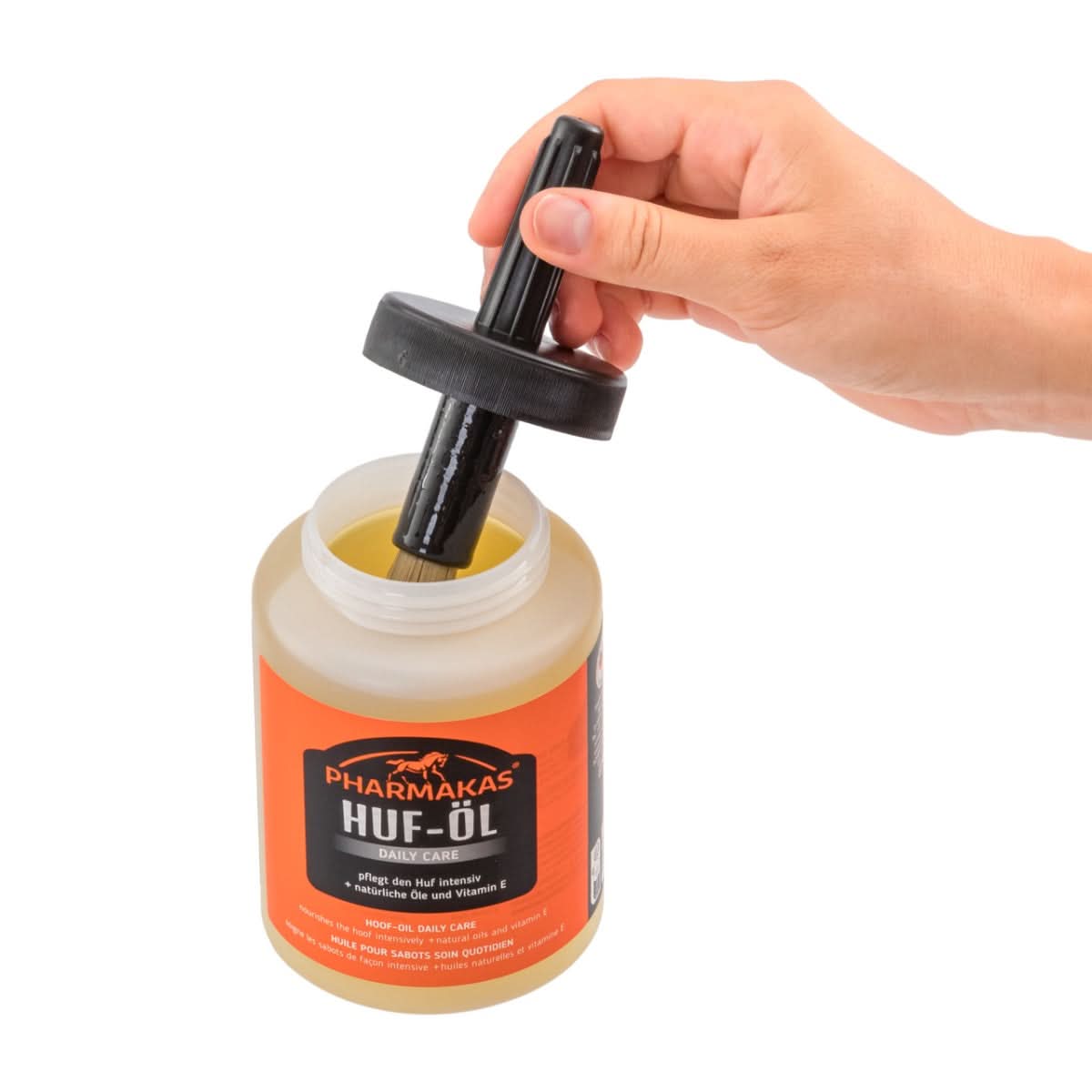 Ulei pentru copite, cu vitamina E si cu perie, Pharmakas, 475 ml