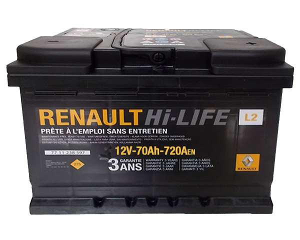 Baterie 12V 70Ah 720A - RENAULT HI-LIFE