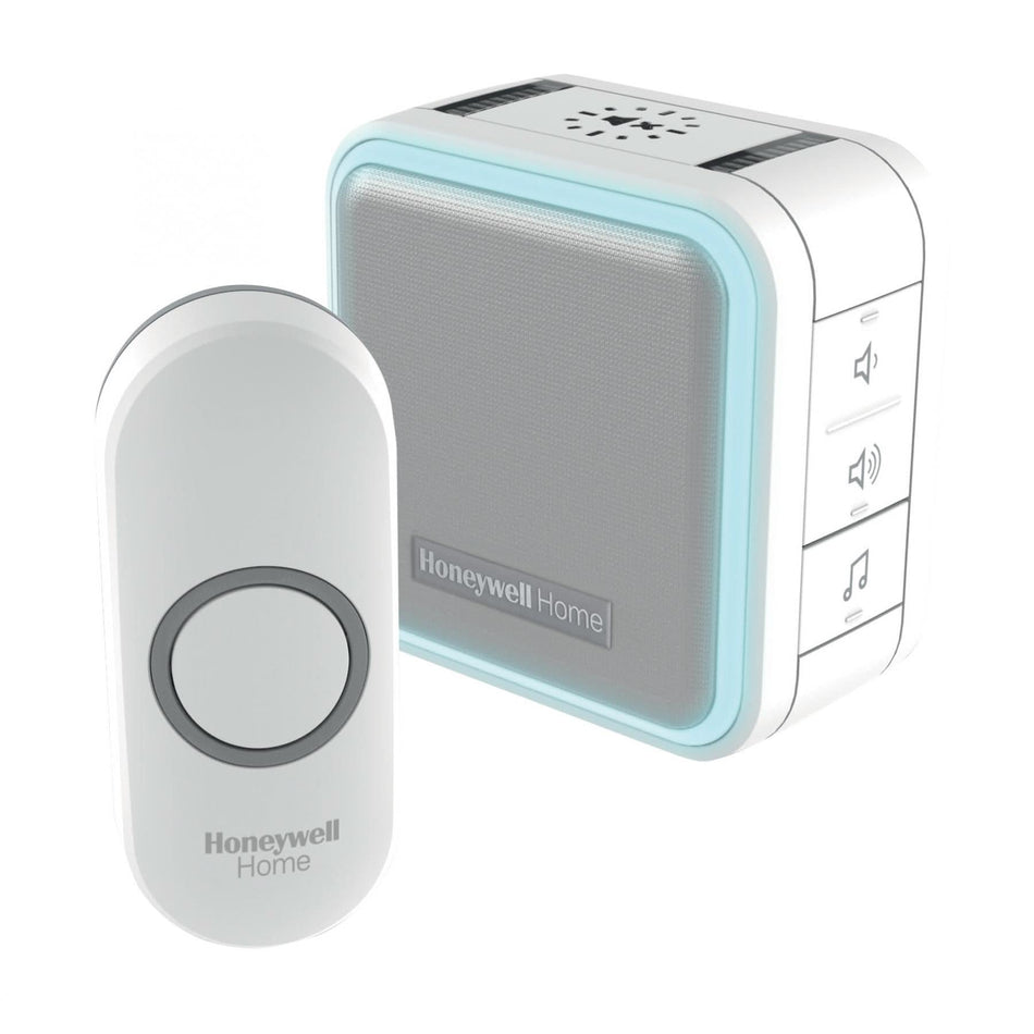 Sonerie fara fir Honeywell DC515N – Raza 150m, lumina HALO, 6 melodii, buton IP55