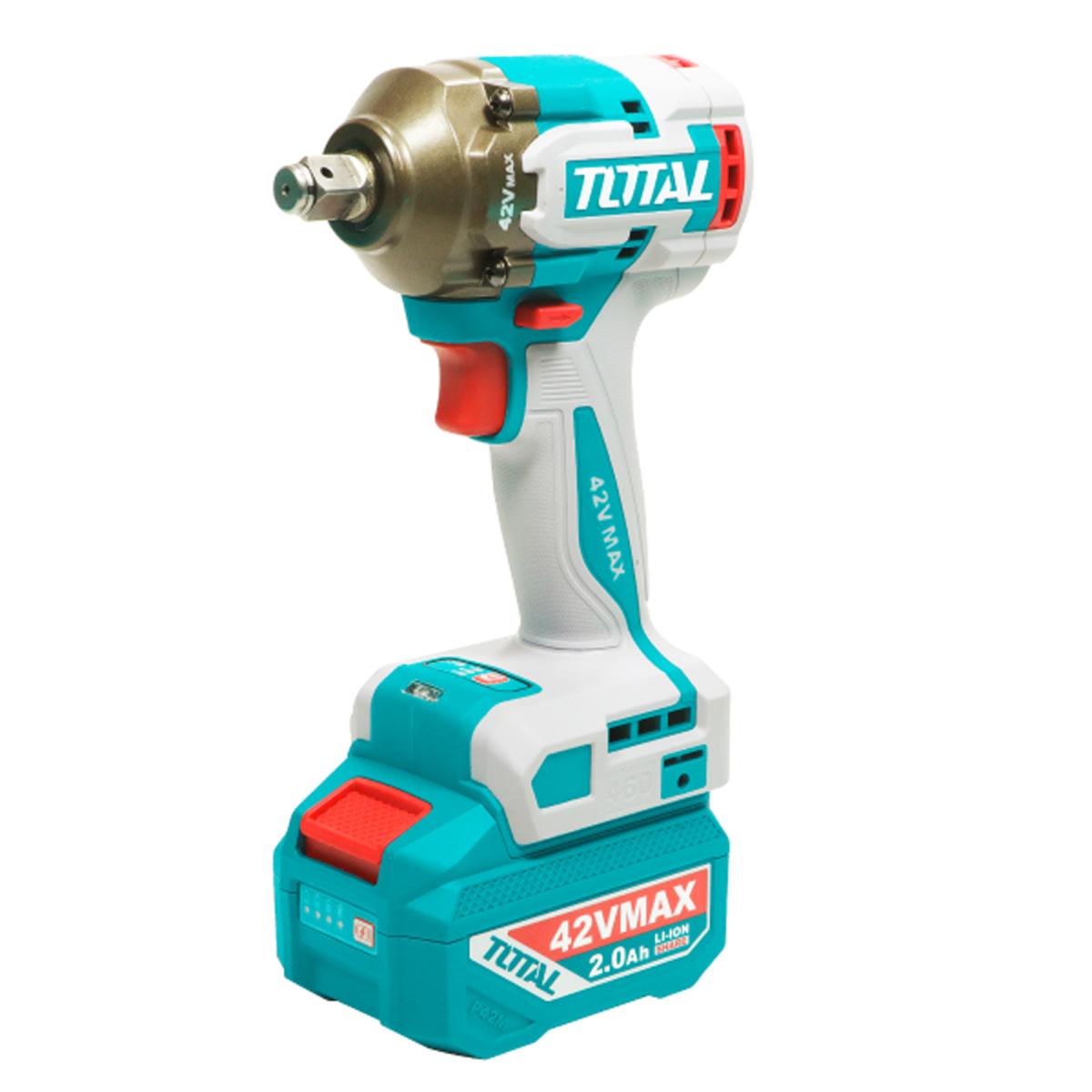 Masina de insurubat cu impact TOTAL 42V, 460 Nm, 1/2"
