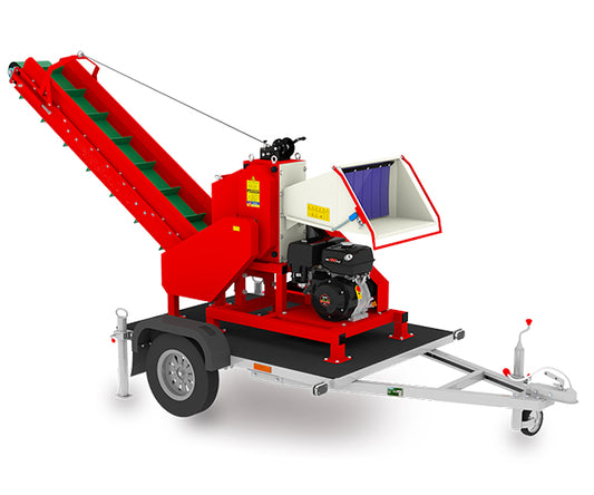 Tocator de crengi ZEP AM-120BD-K PRO ARPAL, diametru maxim 120 mm, motor 18 CP, productivitate 10 m3/ora, banda transportoare inclusa