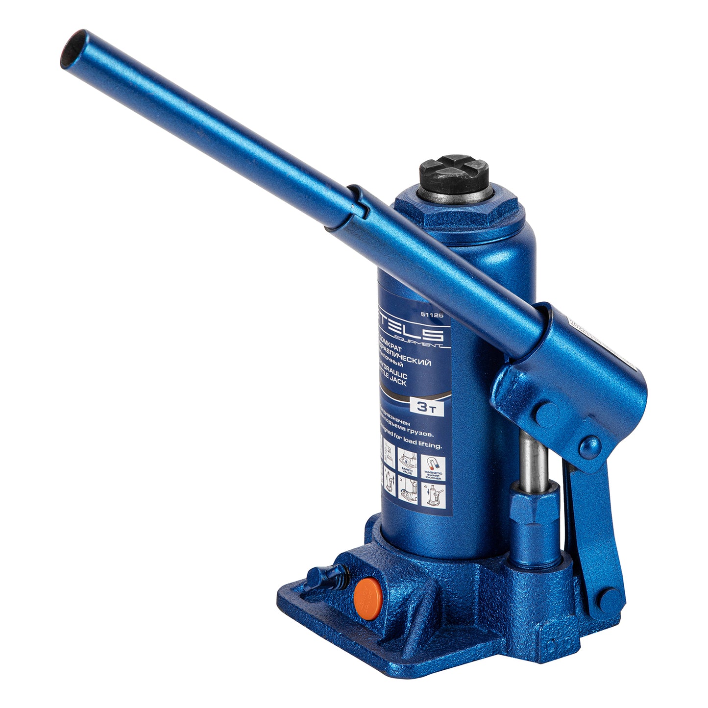 Cric hidraulic auto tip butelie Stels 3T, H 178–343 mm, cu trusa din plastic