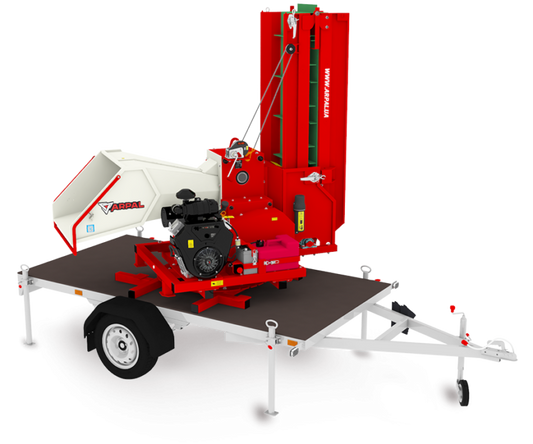 Tocator crengi ZE PAM-200 BD-K PRO cu motor 35 CP, diametru max 200 mm, banda transport 3.5 m, 14 m3/h