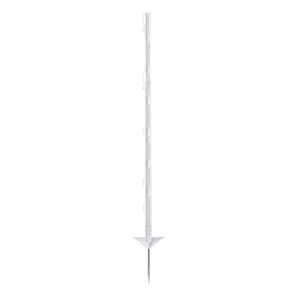 Stalp plastic gard electric, set 40 buc, 105cm cu varf otel galvanizat si suport fir banda