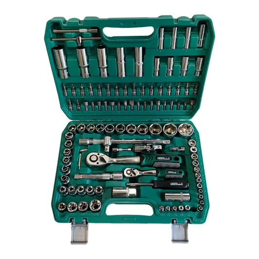 Trusa chei tubulare si biti Brillo , 108 piese, otel crom-vanadiu, cutie transport