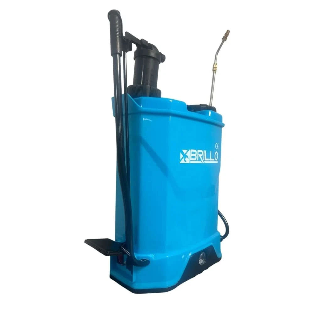 Pompa de stropit electrica BRILLO 18L 12V 8Ah 6 bari lance inox 2 in 1 manuala