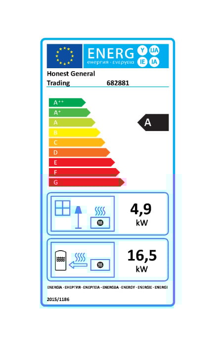 Semineu pentru incalzire centrala cu perete dublu Evotools 21.4 kW, boiler 22L, randament 77%, EcoDesign, suprafata incalzita 150 m²