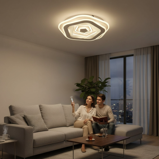 Plafoniera LED Cressida 100W, 6750lm, 400x400x50mm