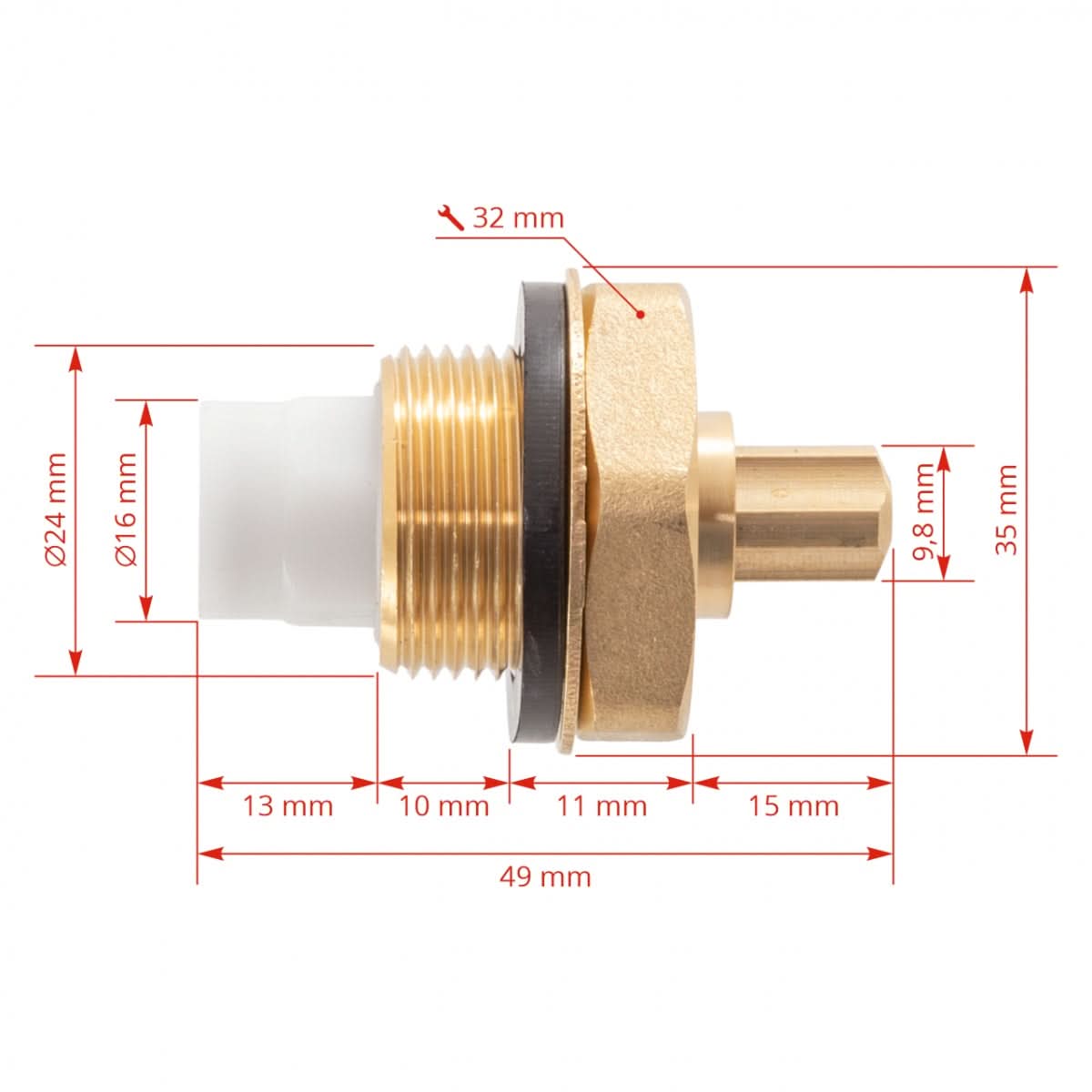 Supapa reglabila pentru adapatoare automata plastic 2.2 litri