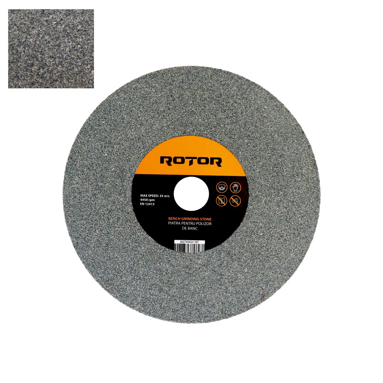 Piatra Polizor Banc ROTOR, 200x16x16 mm, Granulație P60