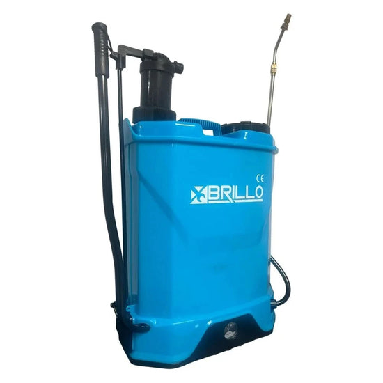 Pompa de stropit electrica BRILLO 18L 12V 8Ah 6 bari lance inox 2 in 1 manuala