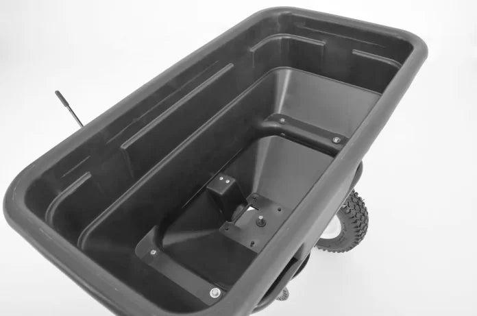 Distribuitor manual ZEP DM-60 PROFI pentru insamantare si fertilizare gazon, 60L, 56 kg, latime 3-3.6 m, roti pneumatice 15", prelata inclusa