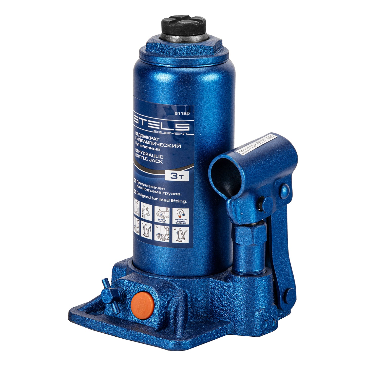 Cric hidraulic auto tip butelie Stels 3T, H 178–343 mm, cu trusa din plastic