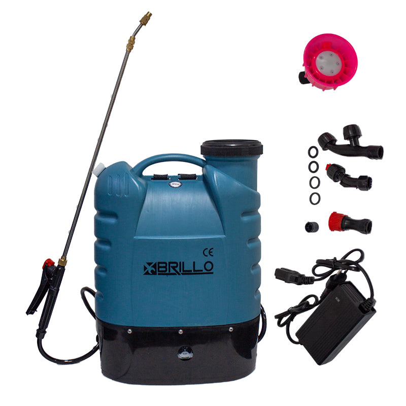 Pompa de stropit Brillo, cu baterie si manometru, 20 litri