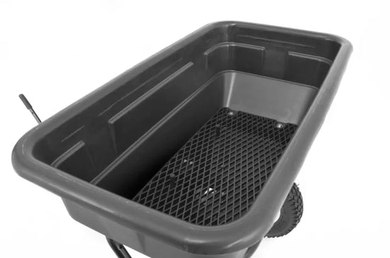 Distribuitor manual ZEP DM-60 PROFI pentru insamantare si fertilizare gazon, 60L, 56 kg, latime 3-3.6 m, roti pneumatice 15", prelata inclusa