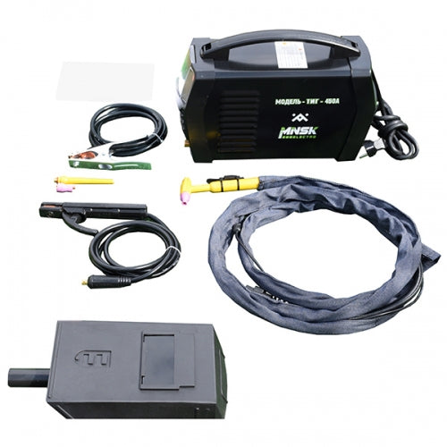 Aparat sudura invertor Minsk Electro TIG-450A, 450A, TIG/MMA, 230V, cabluri cupru, pistol TIG, protectie supraincalzire