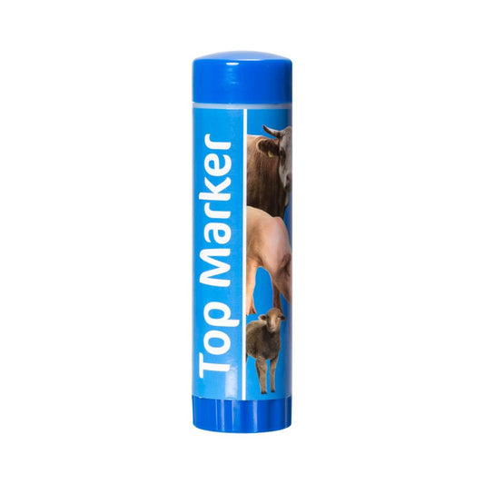 Creion albastru pentru marcarea animalelor pe termen scurt, TopMarker, 60 ml
