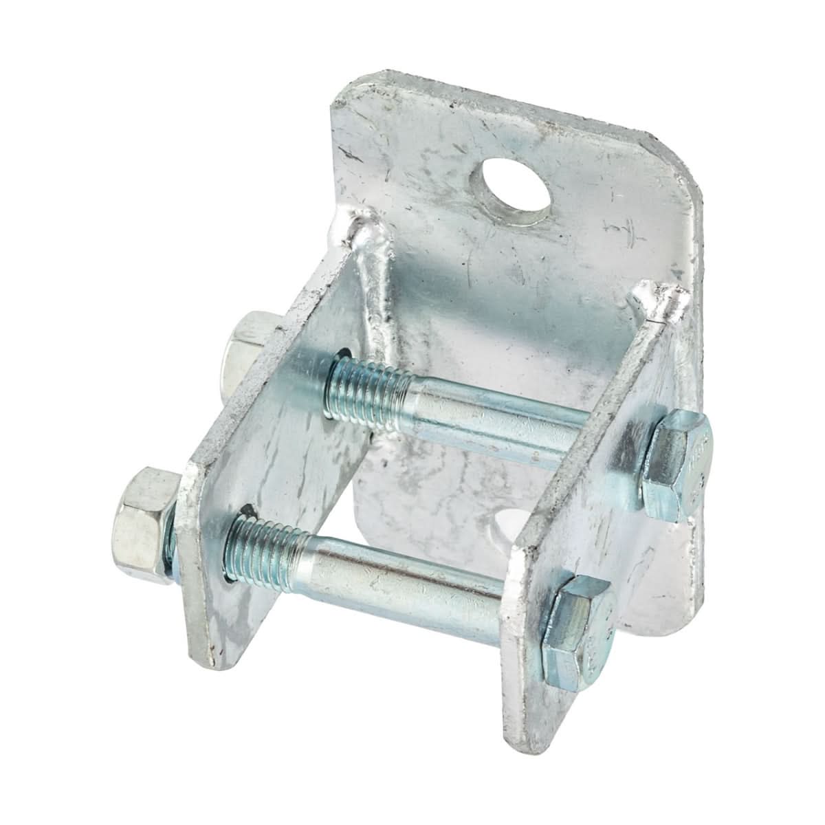 Conector de perete pentru panouri de pasune cu 2 suruburi M12, din otel galvanizat