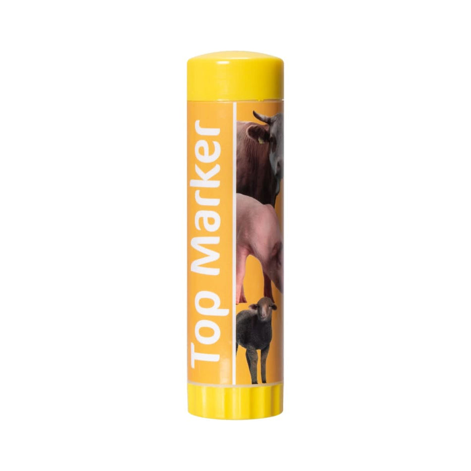 Creion galben pentru marcarea animalelor pe termen scurt, TopMarker, 60 ml