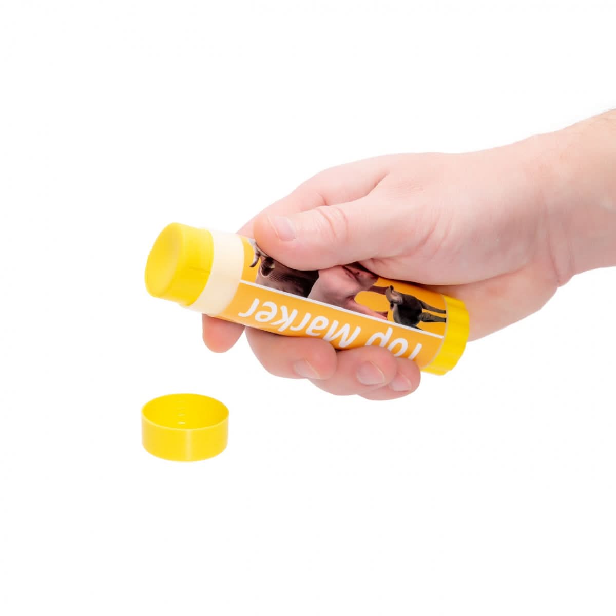 Creion galben pentru marcarea animalelor pe termen scurt, TopMarker, 60 ml