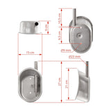Adapatoare automata pentru purcei, inox, 15 × 21 × 9 cm, racord 1/2 țoli