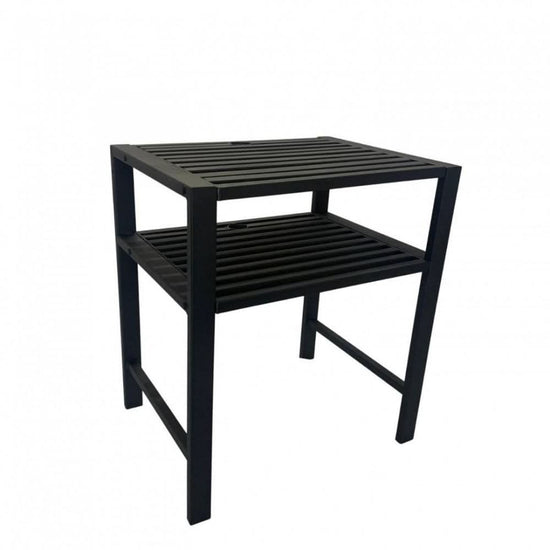 Set mobilier gradina metalic VivaTechnix VMD-1046, masa cu orificiu umbrela 42 mm + 2 scaune, profil 40x20x1.5 mm