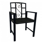 Set mobilier gradina metalic VivaTechnix VMD-1046, masa cu orificiu umbrela 42 mm + 2 scaune, profil 40x20x1.5 mm