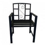 Set mobilier gradina metalic VivaTechnix VMD-1046, masa cu orificiu umbrela 42 mm + 2 scaune, profil 40x20x1.5 mm