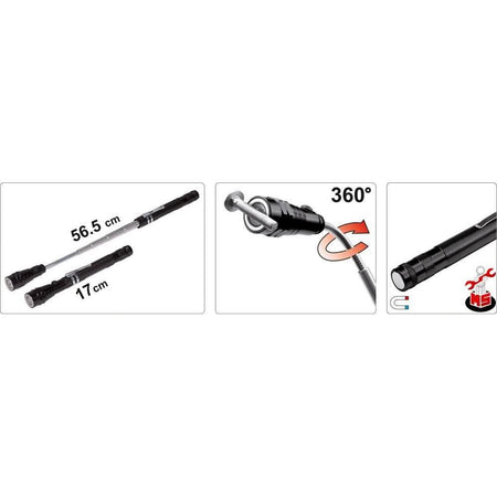Telescop Magnetic Cu Led Vorel 78405, 17-56,5 cm - ZEP.RO - Ți-e la îndemână!