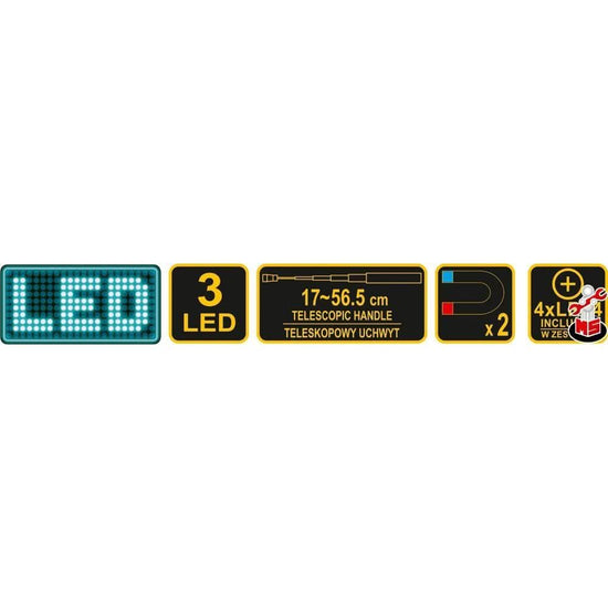 Telescop Magnetic Cu Led Vorel 78405, 17-56,5 cm - ZEP.RO - Ți-e la îndemână!